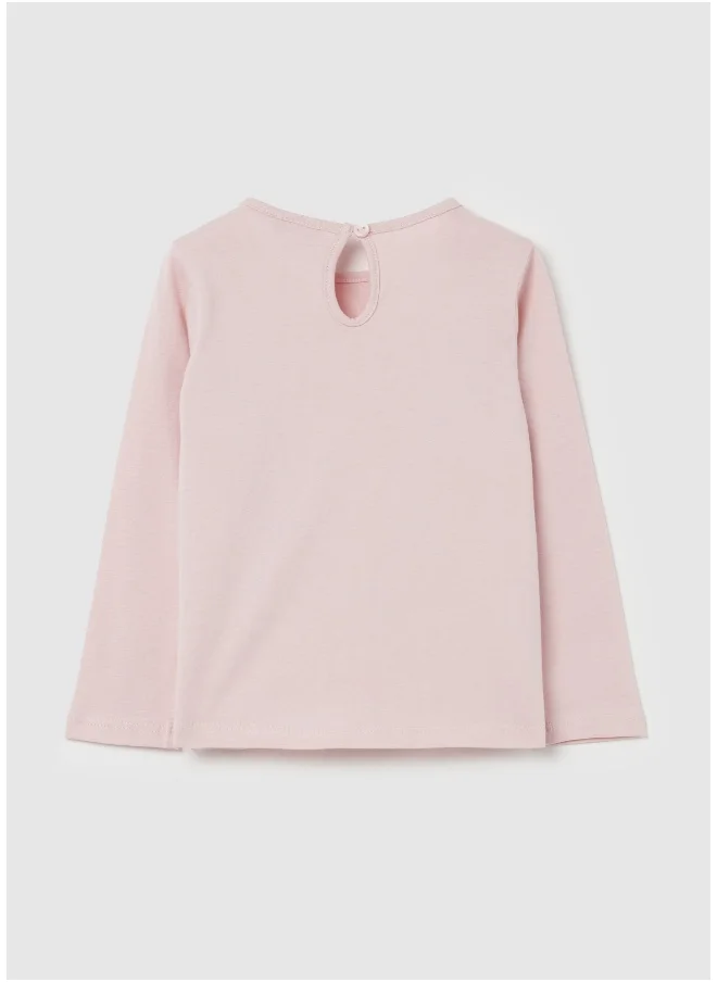 او في اس T-shirt with long sleeves and animals print