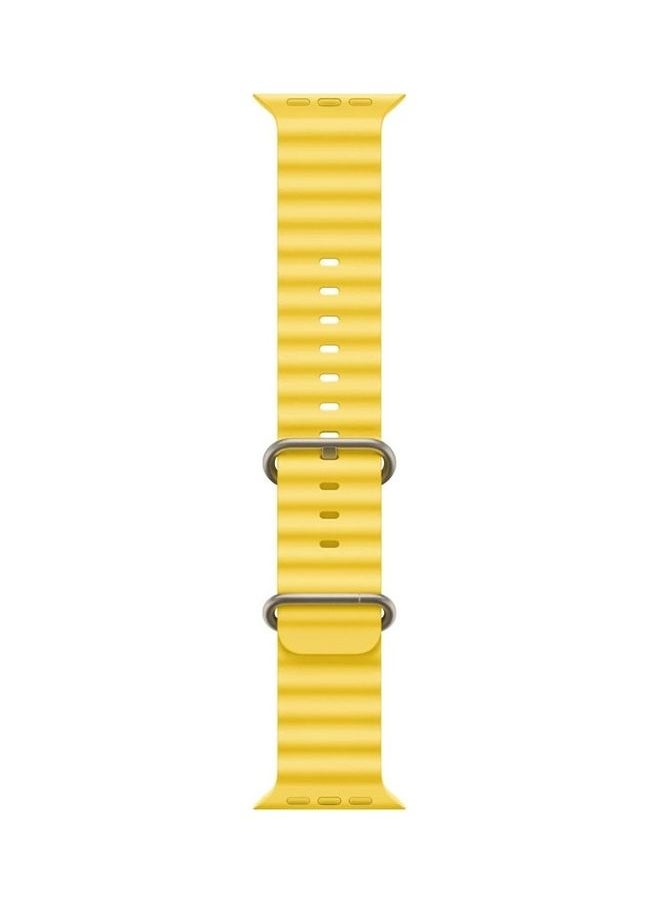 xozgdovg - Apple Watch Ocean Band 49mm 45mm 44mm 42mm Soft Silicone Loop Strap for iWatch Series Ultra/8/7/SE/6/5/4/3/2/1 Yellow - Image 1