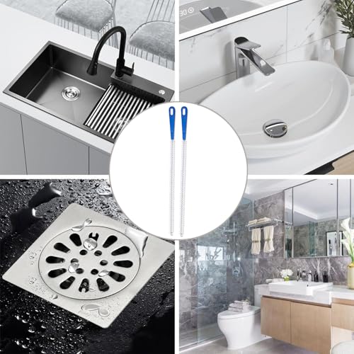 Adove Drain Cleaning Brush 2pack, Long Drain Clog Remover Tool 23.6inch, Pipe Brush Cleaner with Nylon Bristles, Sink Drain Cleaner for Toilet, Kitchen Sink, Bathroom Tub, Shower, and Sewer Drain - Image 5