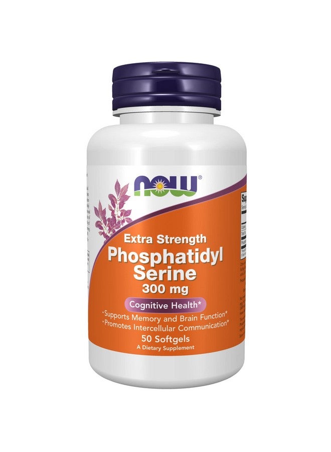 now Supplements Phosphatidyl Serine 300 Mg Extra Strength With Phospholipid Compound Derived From Soy Lecithin 50 Softgels - Image 1