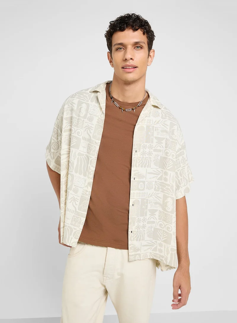 Aop Print Regular Fit Shirt