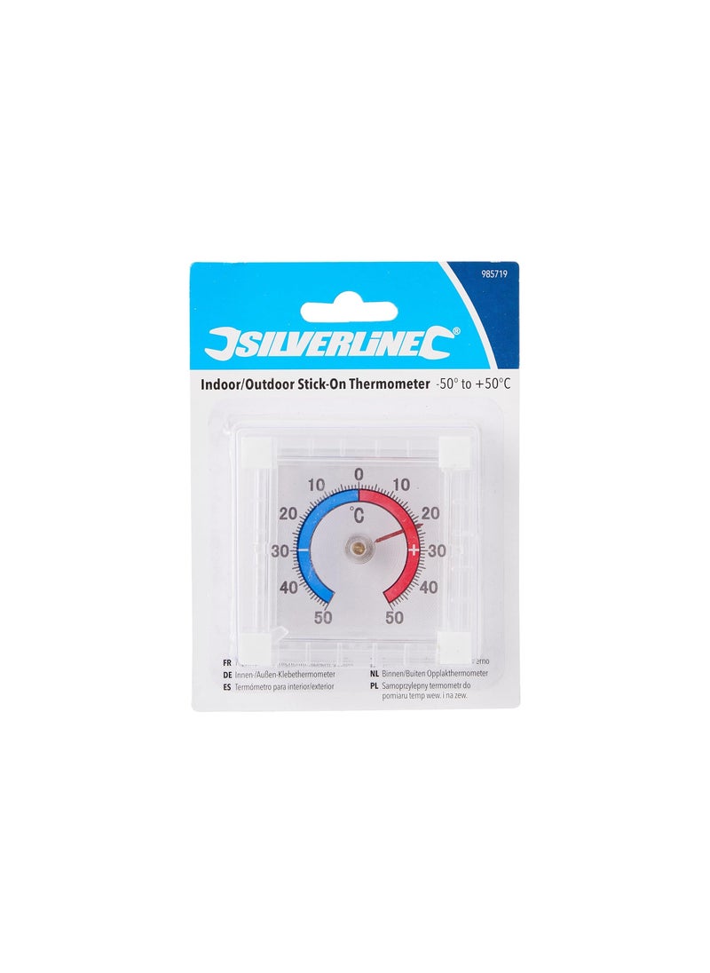 Silverline - مقياس حرارة لاصق داخلي/خارجي Silverline -50° إلى +50°C - Image 1