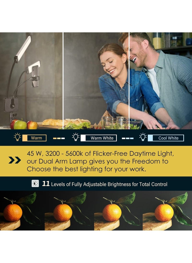 WALALLA Photography Lights Lamp, Dimmable Esthetician Light for Lash Extensions with Tripod Stand and Phone Holder, Floor Lamp, Lash Light for Makeup, Tattoo, Photography, Selfie, Video Recording - Image 4