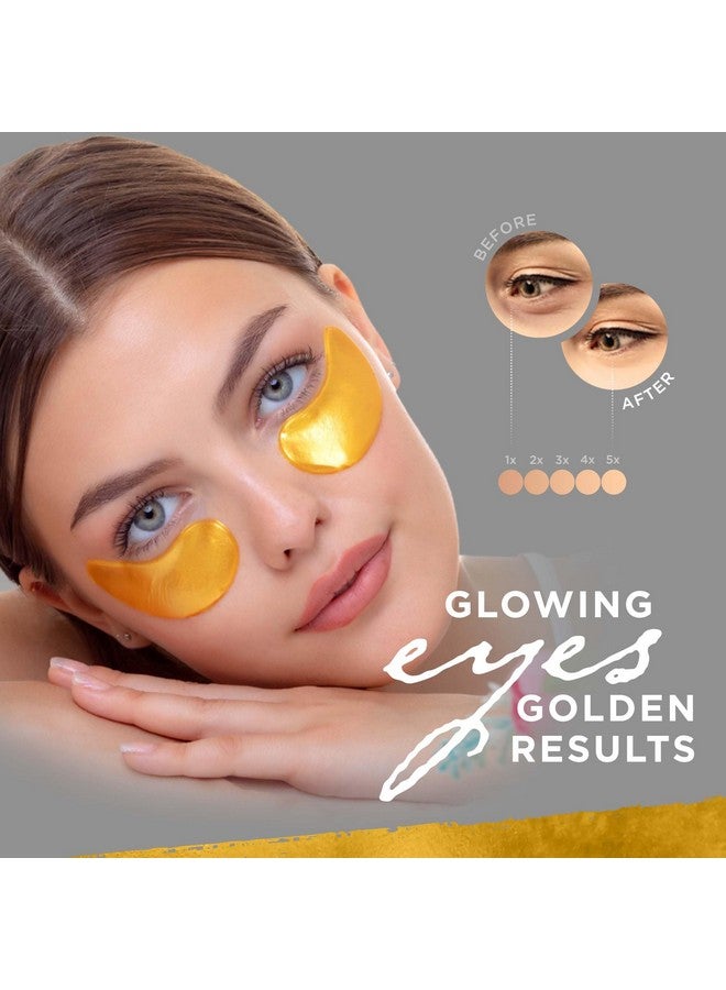 dermoland Under Eye Gel Pads Collagen Eye Patches For Puffy Eyes Dark Circles And Wrinkles 24K Gold Eye Mask With Hyaluronic Acid Vegan Crueltyfree Hydrating Eye Pad15 Pairs - Image 5