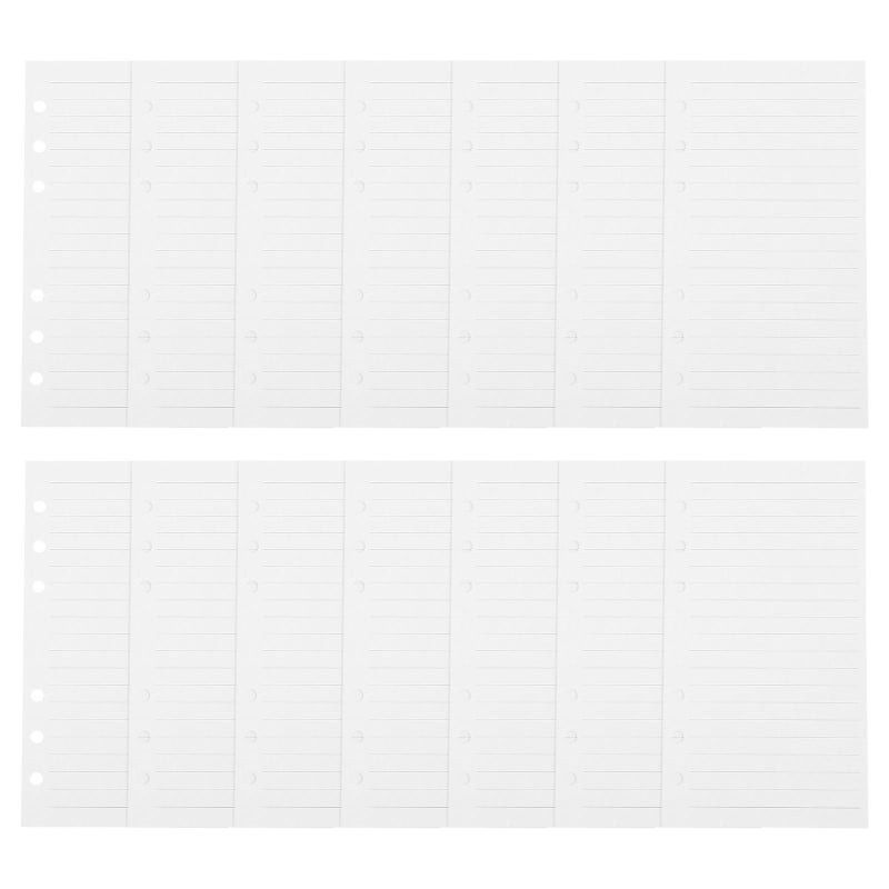 A6 Wide Ruled 6 Hole Refill Paper 45 Loose Leaf Sheets for Planners Journals Binders - Image 2