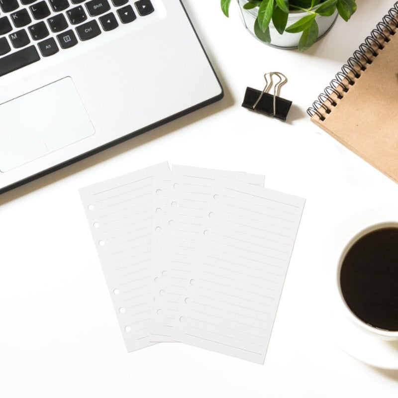 A6 Wide Ruled 6 Hole Refill Paper 45 Loose Leaf Sheets for Planners Journals Binders - Image 5
