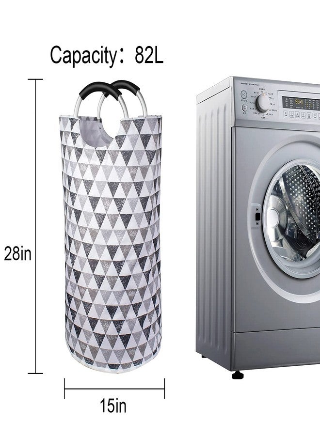 Dalykate Large Laundry Basket 82L Collapsible Oxford Fabric Laundry Hamper Foldable Clothes Laundry Bag with Handles Waterproof Washing Bin Portable Dirty Clothes Basket for College Dorm, Family - Image 2