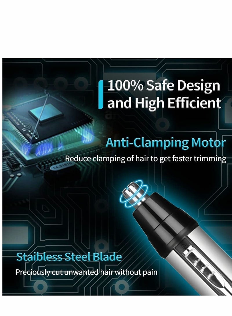 USB Rechargeable Nose Hair Trimmer for Men & Women - Easy to Clean with Electric Ear Hair Trimmer (White) - Image 4