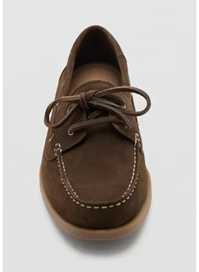 Mango Man 30-MARRON Leather Nautical Shoes for Men | Best Price UAE