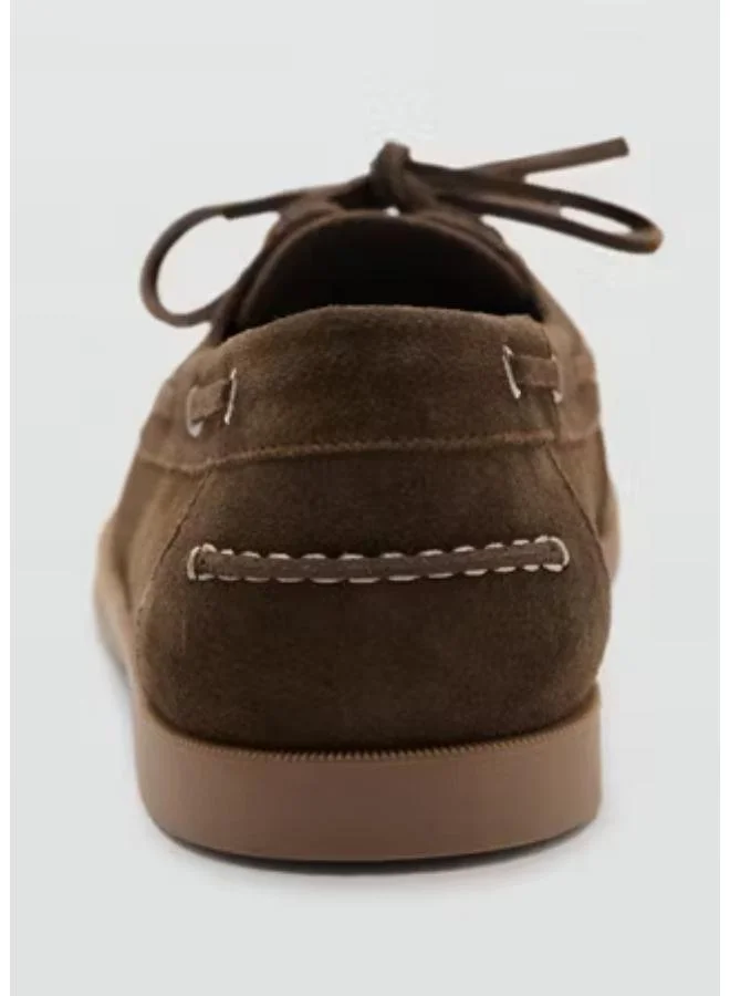Mango Man 30-MARRON Leather Nautical Shoes for Men | Best Price UAE