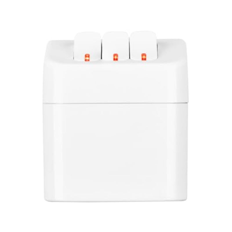 Office desk power extension with three sockets, ABS plastic housing, white color, individual rocker switches for safety and convenience - Image 3