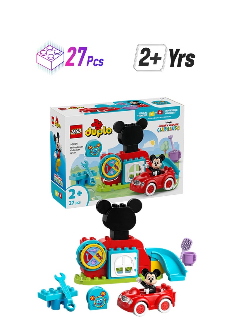 LEGO Duplo Disney Tm Mickey Mouse Clubhouse & Car 10454 (27) Pieces  - Image 1