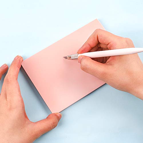 SGHUO 12pcs 4"x6" Pink Rubber Carving Blocks Linoleum Block Stamp Making Kit - Image 4
