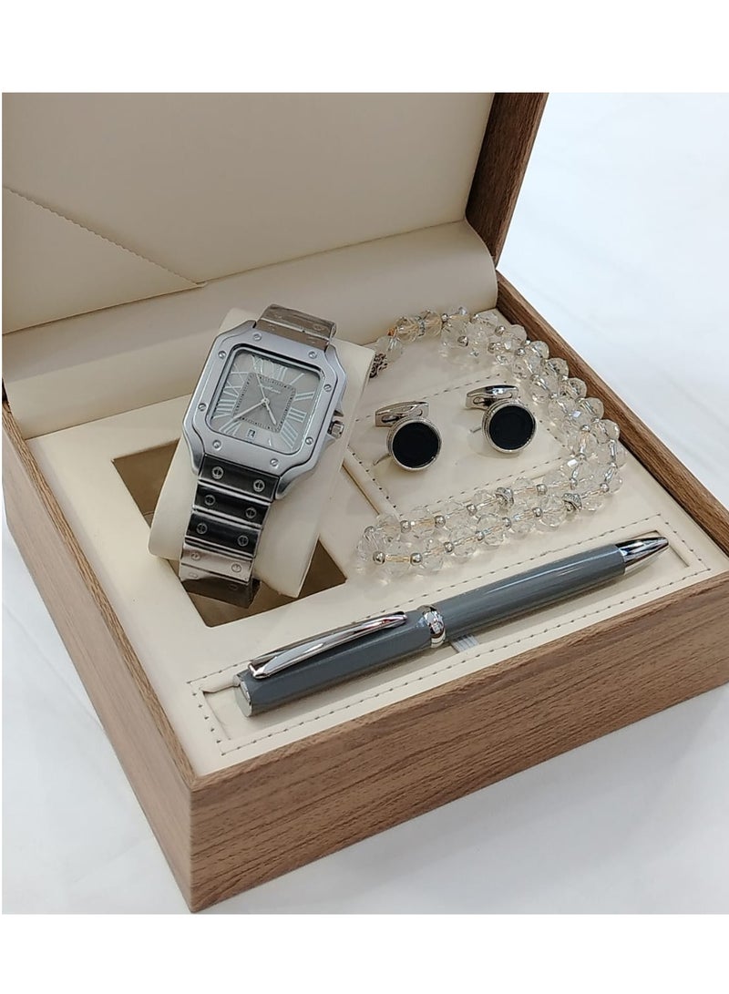 أس أه طقم ساعه رجالي من اربع قطع