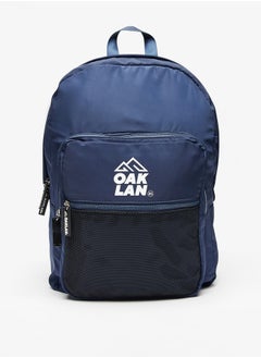 Oaklan by Shoexpress Logo Print Backpack with Lunch Bag and Pencil Pouch - 42x30x16 cm  - Image 2