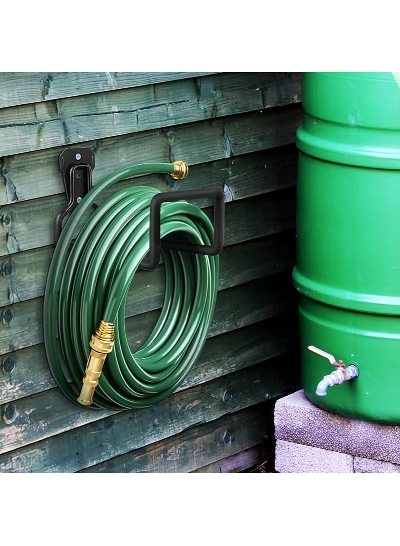Leon Home 3-hole metal garden hose holder, heavy duty hose hanger wall mount water hose holder for outdoor yard, durable hose hook is perfect for water hose, extension cord, bicycle, stair rack; - Image 3