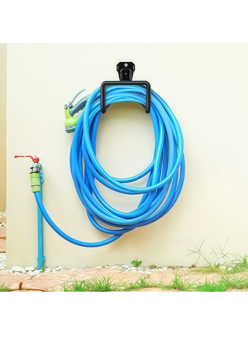 Leon Home 3-hole metal garden hose holder, heavy duty hose hanger wall mount water hose holder for outdoor yard, durable hose hook is perfect for water hose, extension cord, bicycle, stair rack; - Image 4