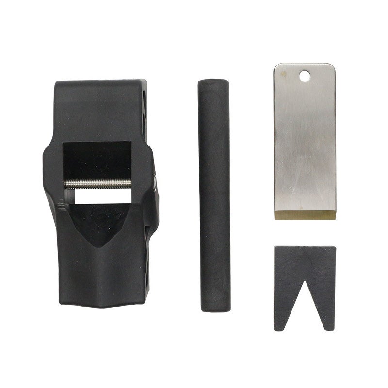 Mini Wood Planer DIY Woodworking Hand Tool Trimming Shaping Smoothing Steel Resin Black with Handle - Image 1