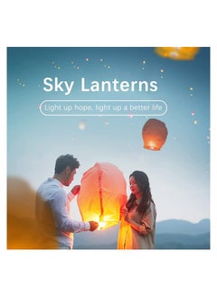 Eco-Friendly Chinese Sky Lanterns, Biodegradable Flying Paper Lanterns for New Year Wishes, Festivals, Weddings, and Parties (6 Pack)