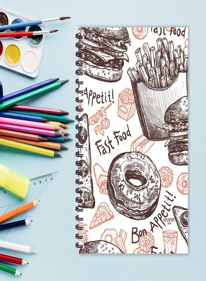 ESCAPER Bon Appetit Pizza Slice Diary, Ruled - A5 Size - 8.5 x 5.5 inches Food Diary, Fast Food Diary, Pizza Diary, Food Lovers Diary, Diary Notepad, Diary for Office, Diary for Gift - Image 5