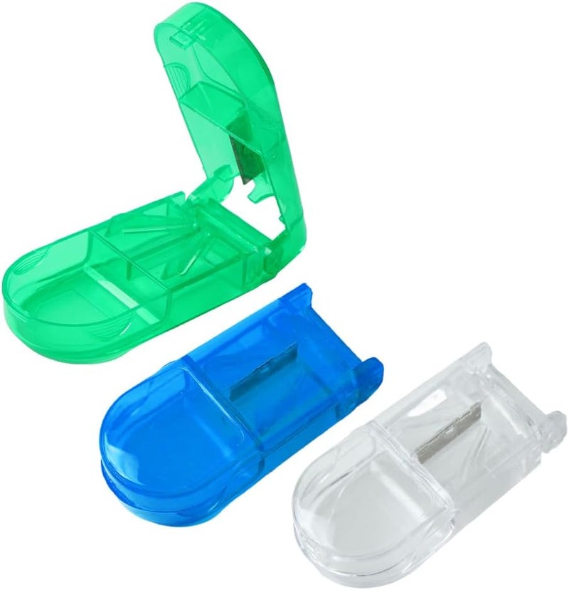 Ximimark 6 pcs Easy-to-Use Pill Cutter and Storage Box - Perfect for Medication Management and Organization