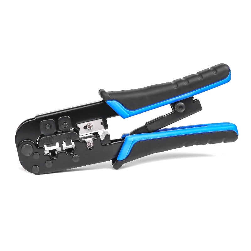 Network CrimperCable Stripper Cutter RJ11 RJ12 RJ45 6P6C4C8P8C Connector Crimper Pliers for Network and Telephone CablesEthernet Crimping Hand Tools