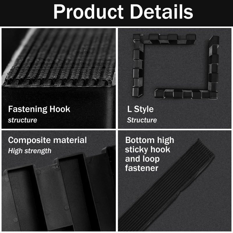 Datanly 6 Pack Car Trunk Organizer Blocks for Back of SUV Multipurpose Car Storage Organizer Blocks Trunk Divider Available to Wool Carpet for Truck SUV Van Cargo - Image 4