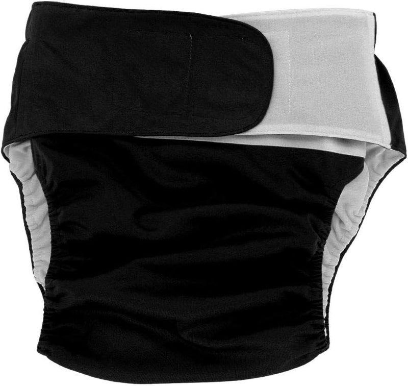 Cloth Diaper, 4 Colors Adult Cloth Diaper Reusable Washable Adjustable Large Nappy (Black 404) - Image 1