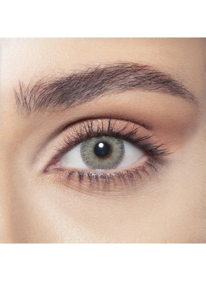 Bella Elite Gray Olive Monthly Disposable Contact Lenses, Colored Contact Lenses, Cosmetic contact lenses, Gray Contact Lenses, Pack Of 2 - Image 1