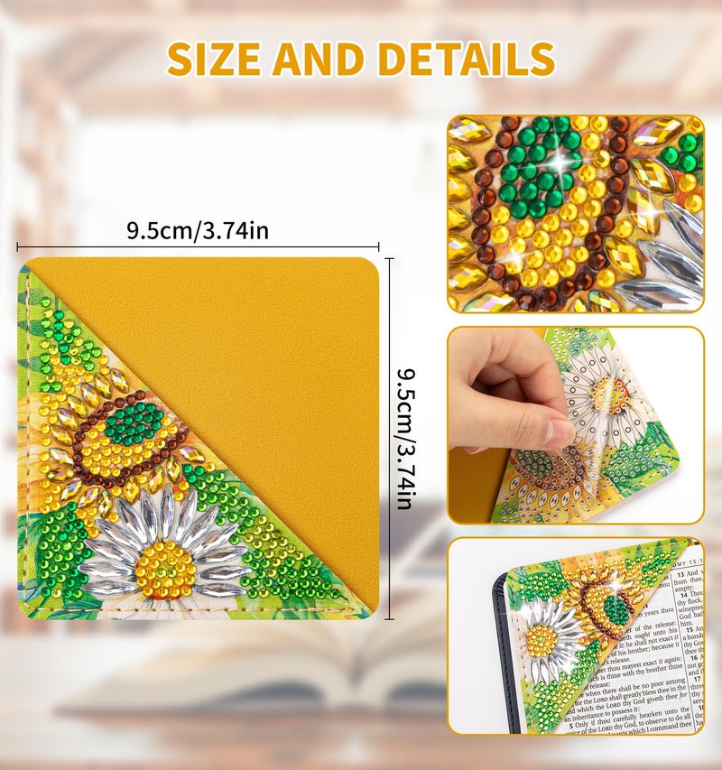 ALKALO 8 Pcs Diamond Art Bookmarks  Diamond Painting Bookmarks For Book Lovers 5D Diy Corner Bookmark Adults Crafts Diamond Art Kits For Adults Kids Home Office Beginner Gift - Image 3
