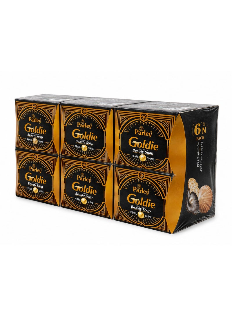 Parley Goldie Pearl Shine Advanced Beauty Soap, 100gm (Pack of 6) - Image 1