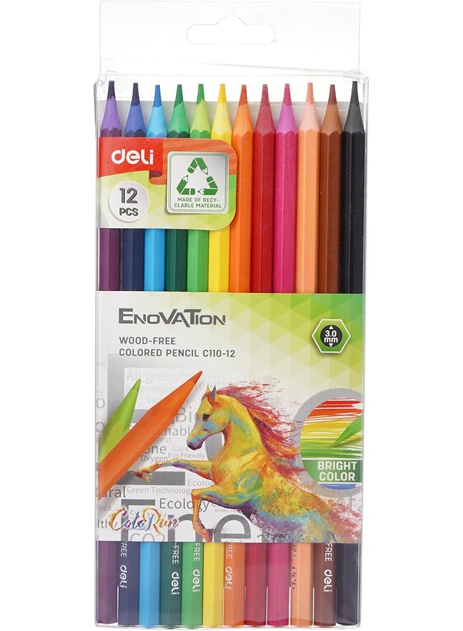 Deli Colored Pencil Set 12 Pieces - Image 2