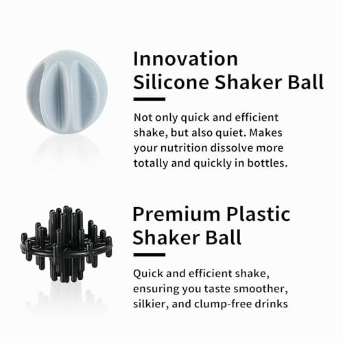 TOOFEEL Shaker Bottles for Protein Mixes 28 oz Stainless Steel Protein Shaker with 2 Mixing Ball, Not Stays Cold/Hot, Visible Window Metal Shaker Cups, Leakproof, BPA Free Bottle Shaker - Image 3