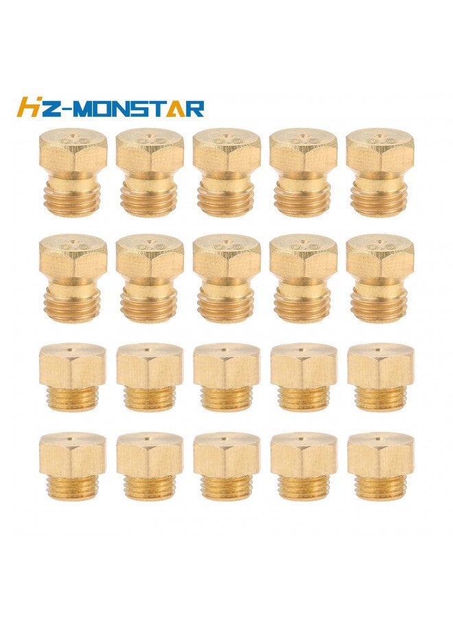 HZ-MONSTAR HZ-MONSTAR 20Pcs Brass Jet Nozzles, M5x0.5mm/0.68mm (10pcs) and M6x0.75mm/0.5mm (10pcs) Propane Gas Orifice Nozzle Replacement for Propane Lpg Gas Pipe Water Heater DIY Burner Parts  - Image 4