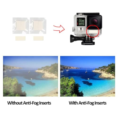 Elecphbo 60pcs Anti Fog Inserts for Gopro Hero 12 11 10 9 8 7 6 5 4 3 Action Waterproof Case, for Xiaoyi SJCam Insta 360 Go DJI Osmo Camera, Underwater Recycle Drying Blur Defogger, Photography Accessories - Image 3