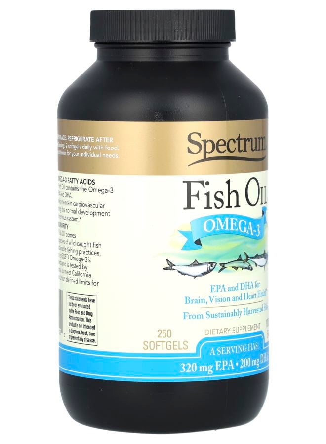 Spectrum Essentials Fish Oil Omega-3 250 Softgels (500 mg per Softgel) - Image 2