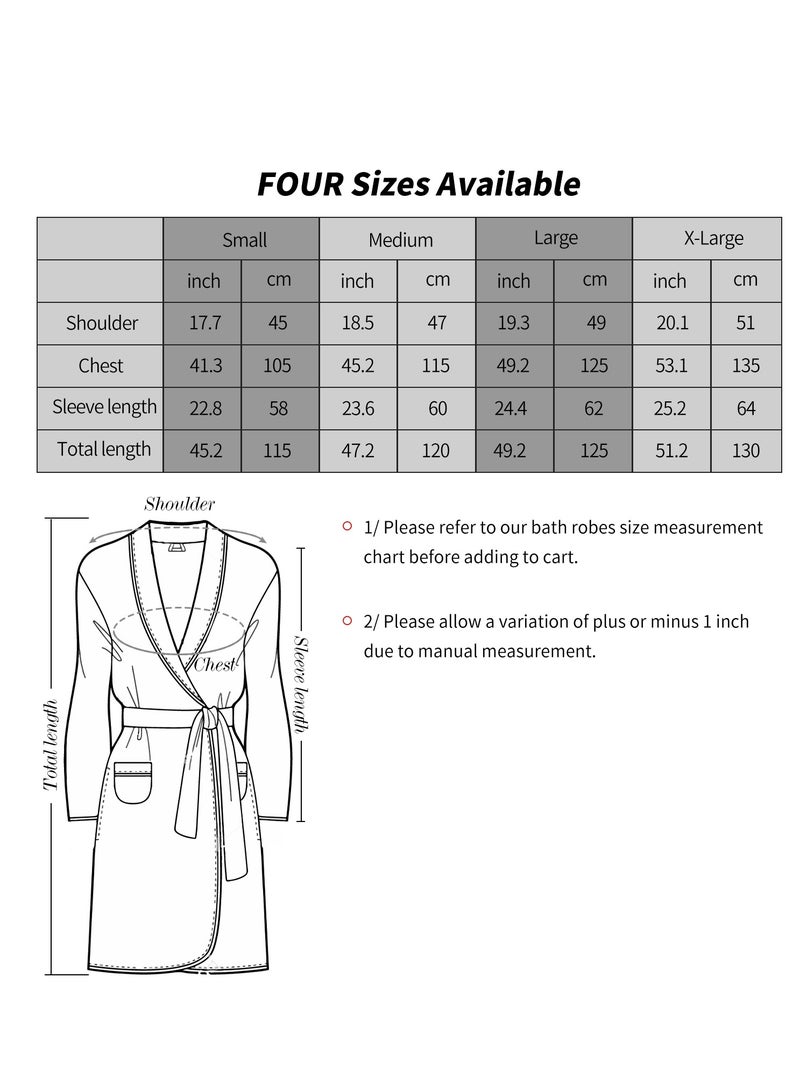 Etertoyle Waffle Weave Bath Robe After Shower Quick Dry Lightweight Unisex Bathrobe For Men & Women - Image 4