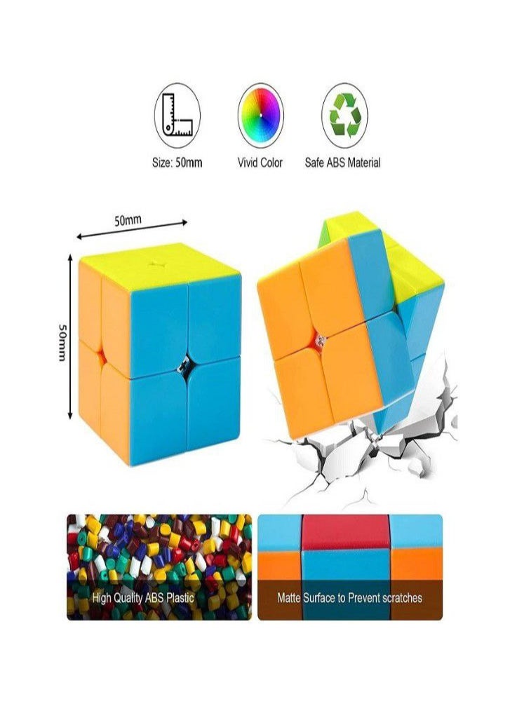 null - 2x2 Speed ​​Cube - Fast and Smooth Spinning - Durable and Sturdy Stickerless, Best 3D Puzzle Toy - Spins Faster - Image 1