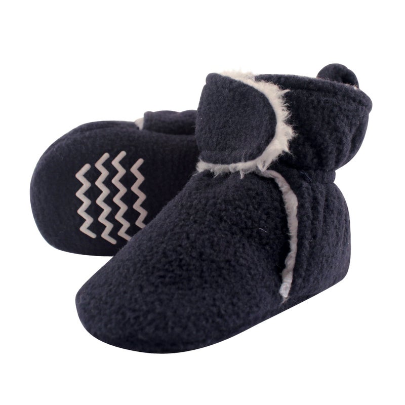 Hudson Baby Unisex Baby Cozy Fleece Booties with Non Skid Bottom