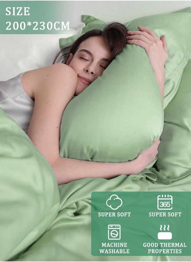 Generic - High-Efficiency Hotel Special | Non-Detachable Four-Piece Set with Color Block Design | Includes Pillow, Duvet, Duvet Insert, and Bed Sheet (200×230cm) - Image 1
