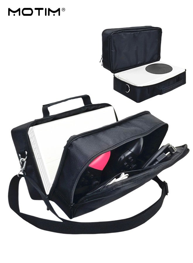 Motim For X Box Series S Travel Bag Carry Case Storage for X-Box Series S Console Carrying Bag Protective Handbag Waterproof Shockproof Adjustable Handle Bag for Headset Gaming Accessories Black - Image 1