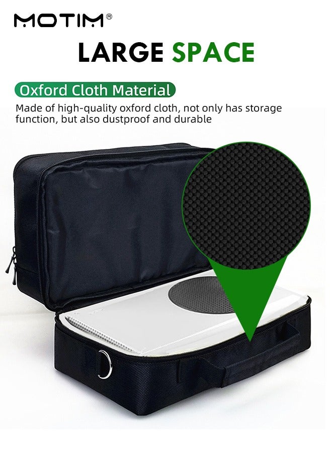 Motim For X Box Series S Travel Bag Carry Case Storage for X-Box Series S Console Carrying Bag Protective Handbag Waterproof Shockproof Adjustable Handle Bag for Headset Gaming Accessories Black - Image 5
