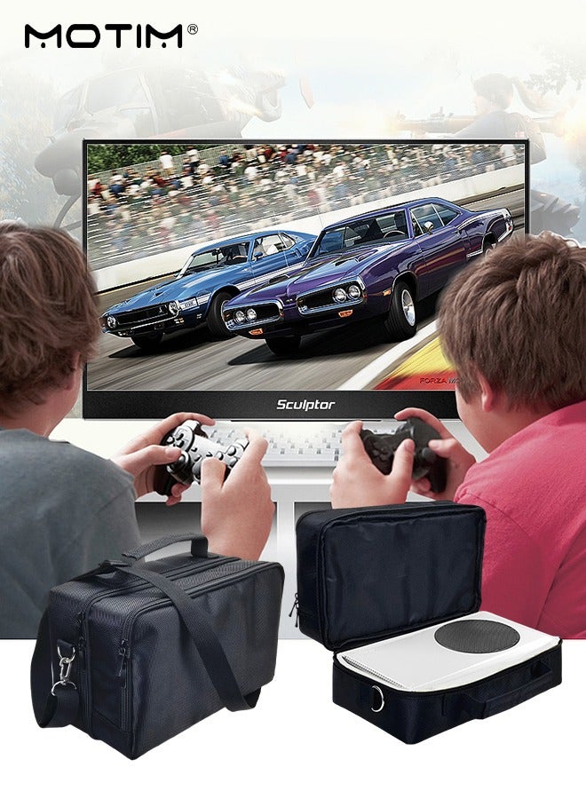Motim For X Box Series S Travel Bag Carry Case Storage for X-Box Series S Console Carrying Bag Protective Handbag Waterproof Shockproof Adjustable Handle Bag for Headset Gaming Accessories Black - Image 3