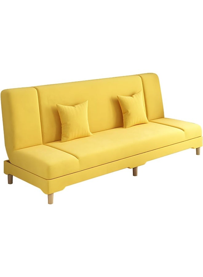 Comfynest Modern Cotton And Linen Solid Color Sofa With Foam Seat And Pillows Included 200X45X80 Cm Mint Green - Image 5