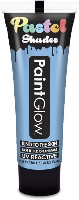 PaintGlow Neon UV Face Body Paint Pastel Colours Blue 13ml