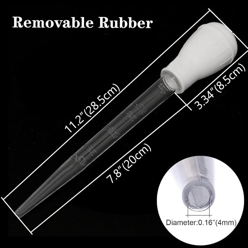 WEAVERBIRD White Manual Fish Tank Water Changer Aquarium Dropper, 30ml Aquarium Clean Pipette Dropper, Fish Tank Cleaning Waste Remover, 11-inch Aquarium Gravel Cleaning Straw - Image 2