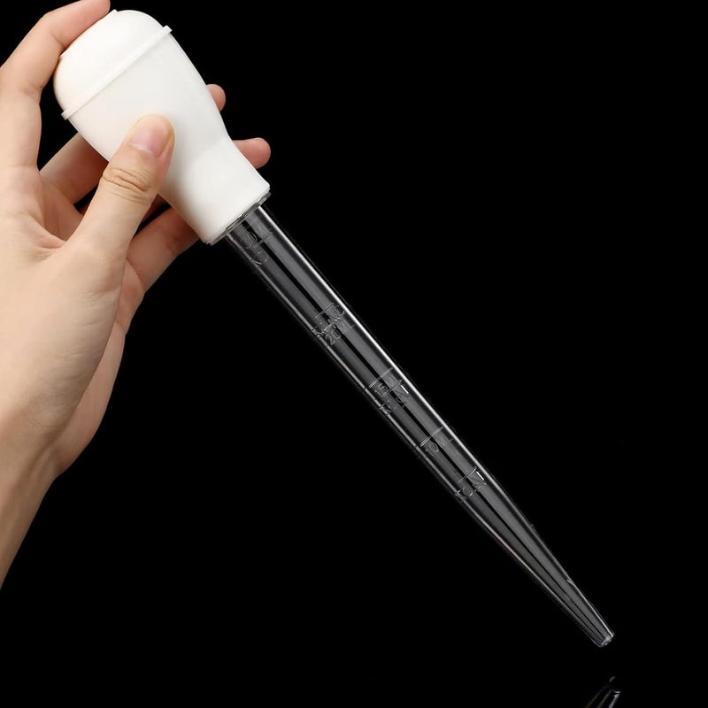 WEAVERBIRD White Manual Fish Tank Water Changer Aquarium Dropper, 30ml Aquarium Clean Pipette Dropper, Fish Tank Cleaning Waste Remover, 11-inch Aquarium Gravel Cleaning Straw - Image 1
