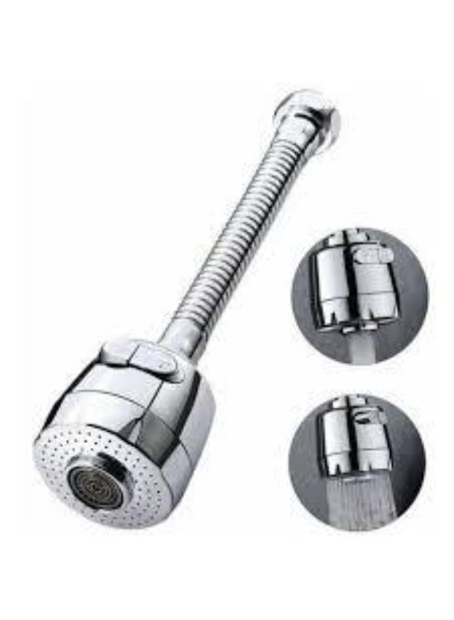 Colro Global 360° Flexible Kitchen Faucet Extension Aerator - 2-Mode Adjustable Turbo Spray Nozzle, Splash-Proof Universal Tap Extender with Stainless Steel Hose for Kitchen Sinks, Chrome - Image 3