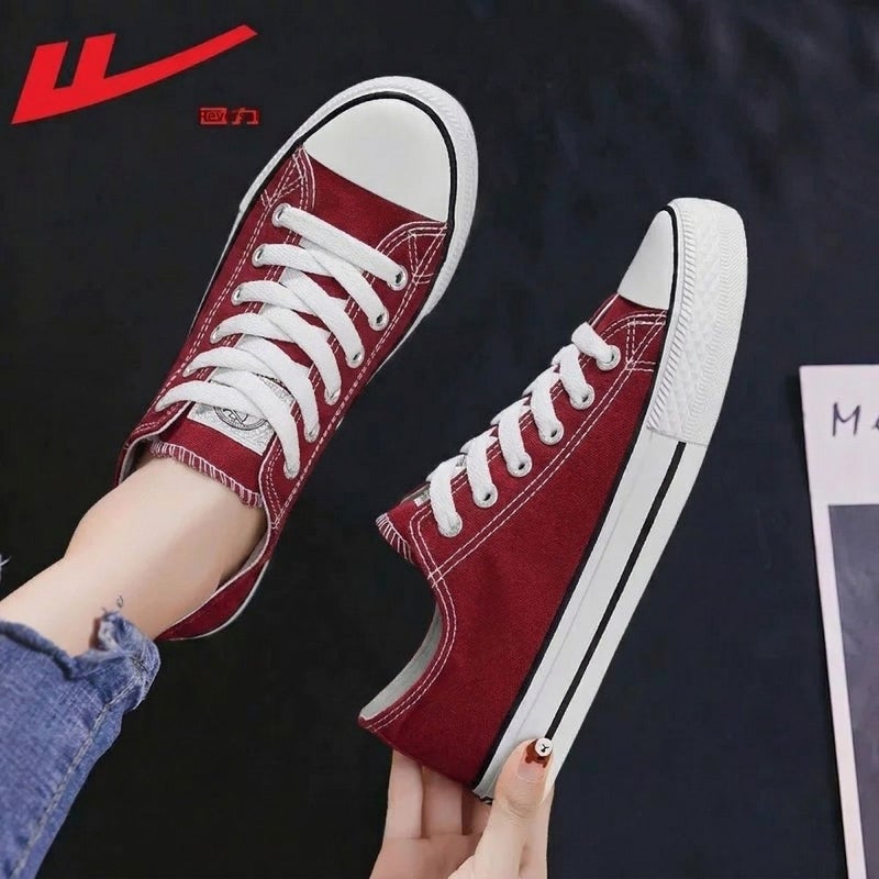 Warrior Men’s canvas shoes, breathable women’s shoes, trendy all‑match casual shoes, thin‑sole single‑layer shoes, Korean style. - Image 2