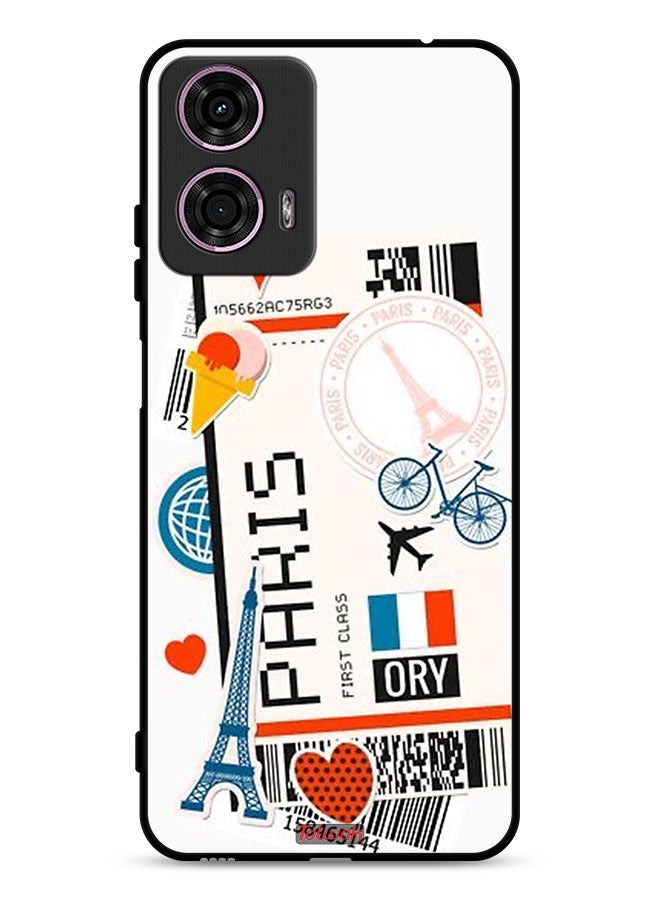 Tolwak Motorola Moto G24 4G Protective Case Cover Paris Sticker  - Image 1